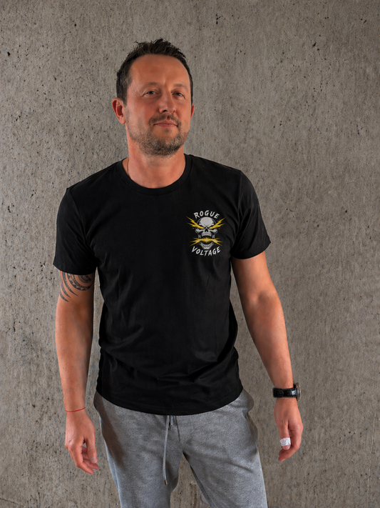 T-shirt skull électrique streetwear noir homme – Rogue Voltage