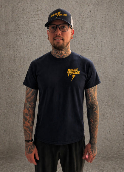 T-shirt logo minimaliste streetwear noir homme – Rogue Voltage