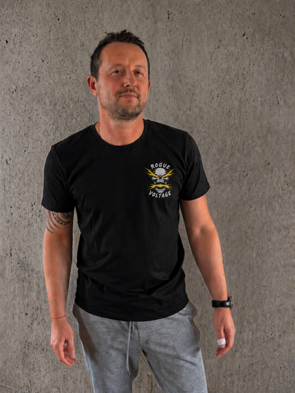 T-shirt skull électrique streetwear noir homme – Rogue Voltage